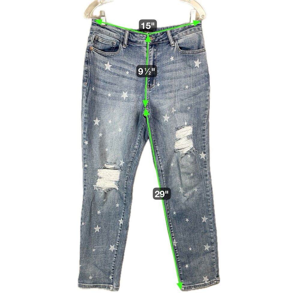 Judy Blue Women 30 Jeans Star Crossed Boyfriend Fit JB88553 Distressed Stretch - Picture 6 of 15